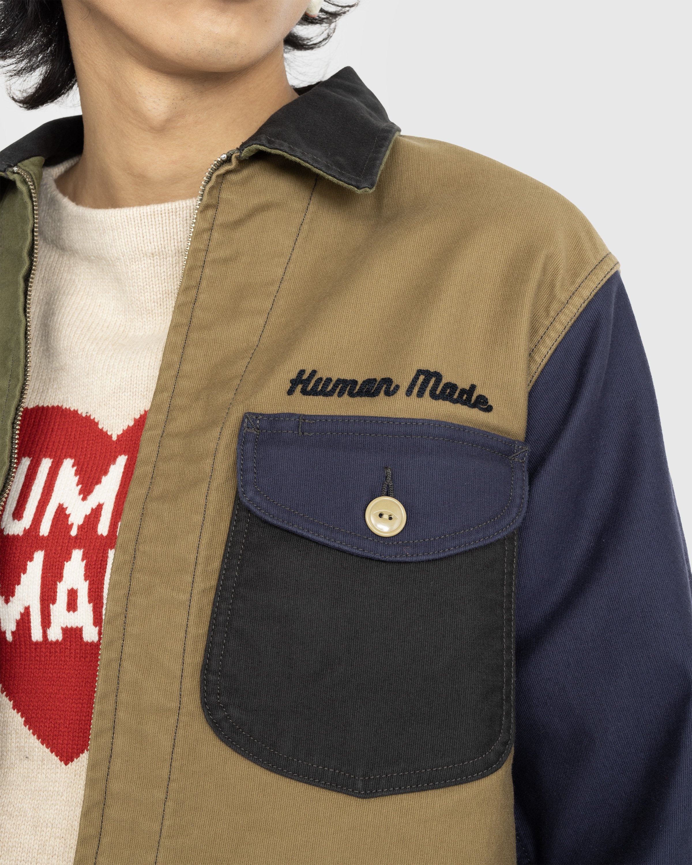 Human Made Zip Up Work Jacket Navy Highsnobiety Shop